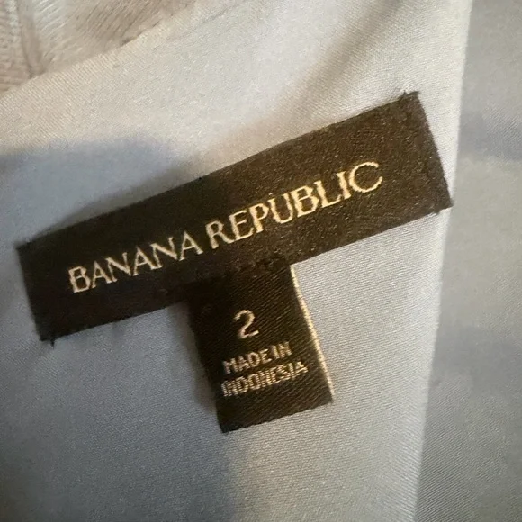 Banana Republic light blue 3/4 sleeve ruffled hem Fitted mini dress size 2 - Picture 13 of 14